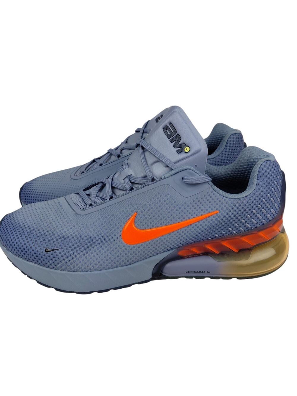 Nike Air Max Men’s size 9.5 Light Blue/Orange Solid Low Top Lace-Up Sneakers